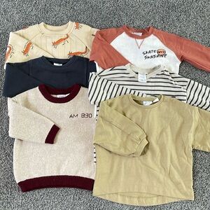 ZARA boys sweaters and long sleeves size 6-9, 9-12, 12-18 and 18-24 months